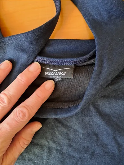 Venice Beach Damen Sport Top Activewear Gr. M Navy Blau Träger