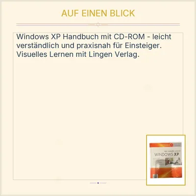 Windows XP Leichter Lernen Visuell - Lingen Verlag IT Buch mit CD-ROM