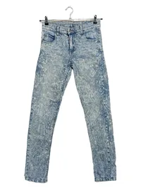 Cheap Monday Damen Skinny Jeans 28/32 Blau Acid Wash Retro 1