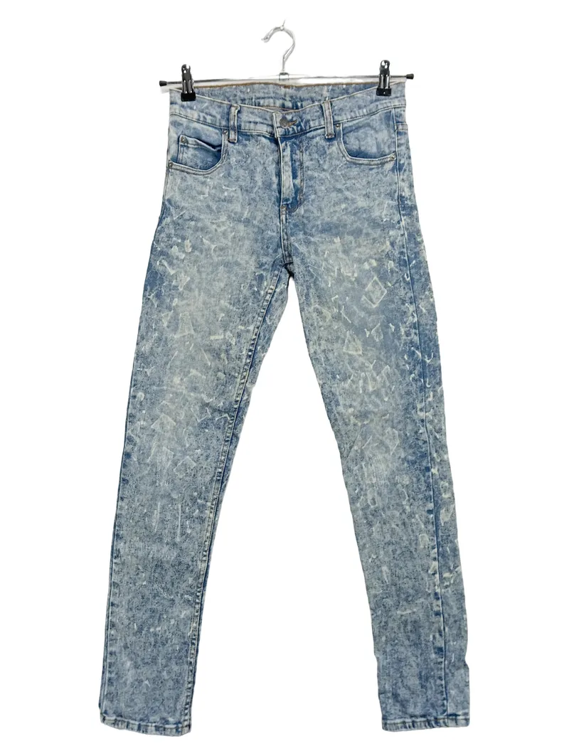 Cheap Monday Damen Skinny Jeans 28/32 Blau Acid Wash Retro 1
