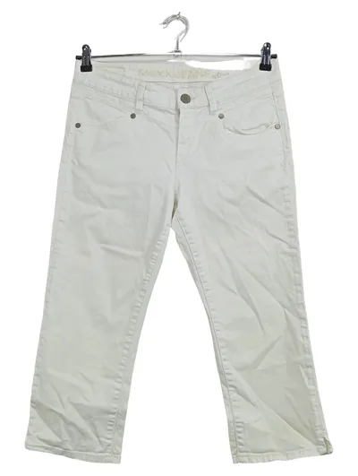 Mexx Damen Capri Jeans Hose Weiß Größe 30 W30 Stoffhose Sommer