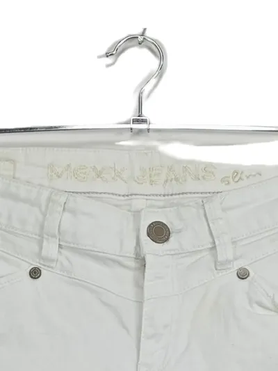Mexx Damen Capri Jeans Hose Weiß Größe 30 W30 Stoffhose Sommer