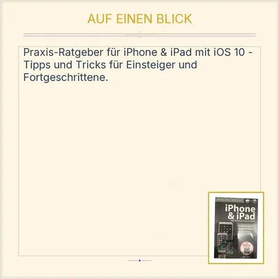iPhone & iPad iOS 10 Praxis-Tipps & Kniffe Lingen Verlag Einsteiger Buch