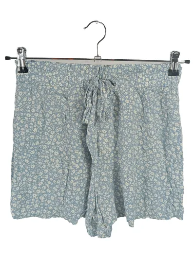 Pigalle Damen Shorts Blumenmuster Hellblau Paperbag Gr. S 36