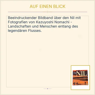 Bildband Der Nil Seine Landschaften seine Menschen Kazuyoshi Nomachi