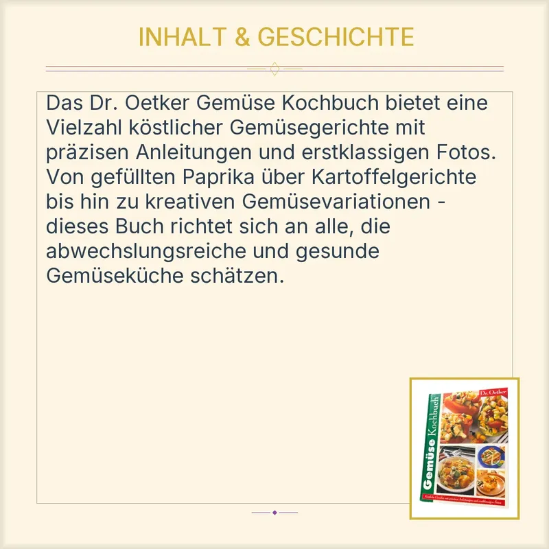 Dr. Oetker Gemüse Kochbuch Rezepte Vegetarisch Kochen Küche 3