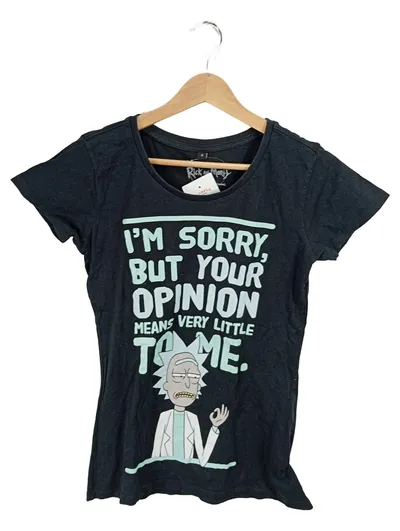 Rick and Morty Damen T-Shirt Schwarz Gr. S Fan-Shirt Print