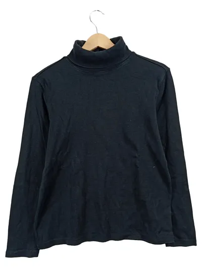 High Sierra Rollkragen Langarmshirt Kinder Gr. 140 Schwarz Baumwolle