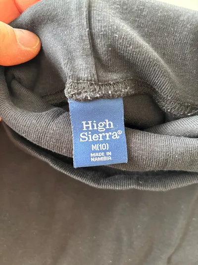 High Sierra Rollkragen Langarmshirt Kinder Gr. 140 Schwarz Baumwolle