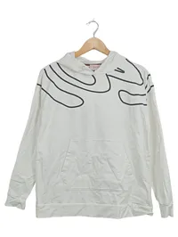 CARTOON Damen Kapuzenpullover Hoodie Gr. S weiß grafisches Muster 1