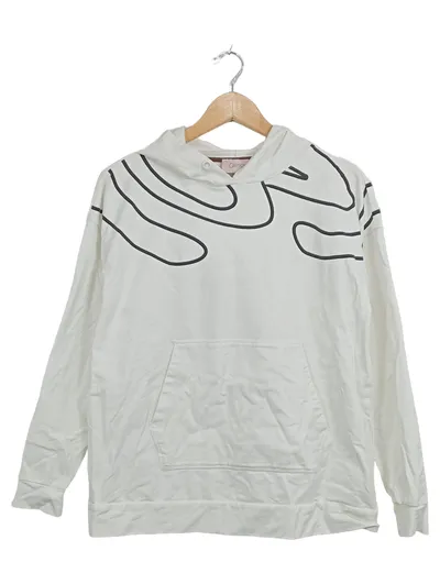 CARTOON Damen Kapuzenpullover Hoodie Gr. S weiß grafisches Muster