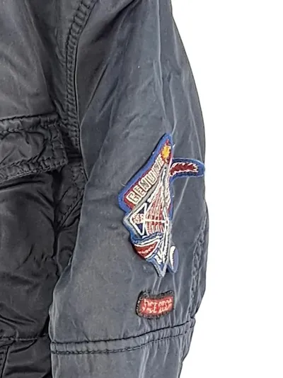 Khujo Herren Parka Jacke Gr. L Blau Military Outdoor Kapuze
