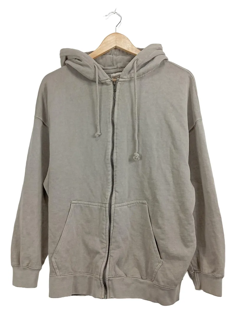 Banana Republic Sweatjacke Damen Kapuze Reißverschluss Beige Gr. S 36 Casual 1