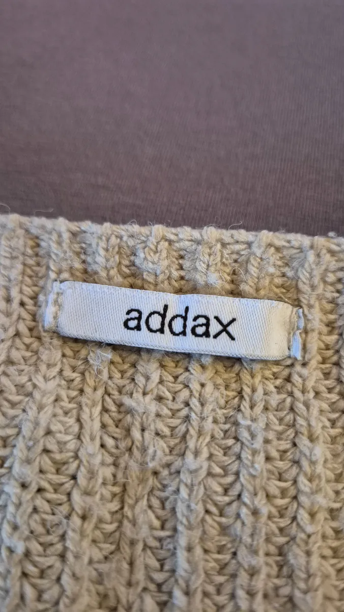 Addax Strickjacke Damen Gr. M Beige V-Ausschnitt Knopfleiste Casual 2