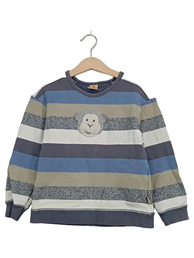bellybutton Pullover Kinder Gr. 116 Streifen Affen-Applikation Jungen