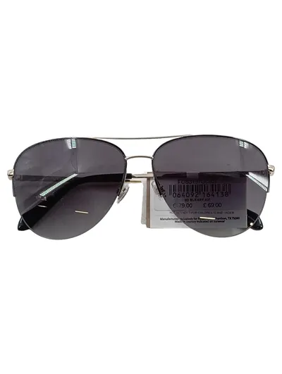 Fossil Sonnenbrille Aviator Damen Metall Grau Silber NEU