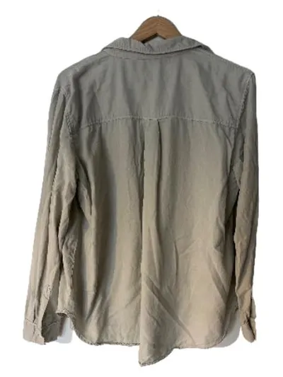 MNG Collection Hemdbluse Damen Gr. L Hellgrün Lyocell Casual