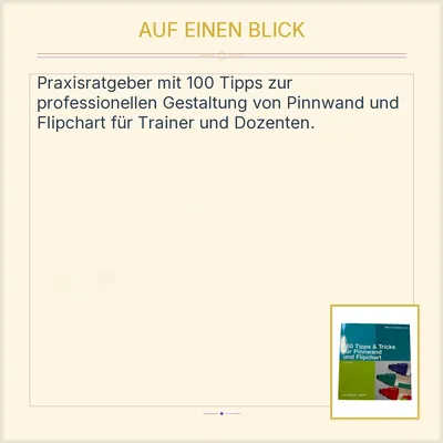 100 Tipps & Tricks für Pinnwand und Flipchart Weidenmann Beltz 4.Aufl