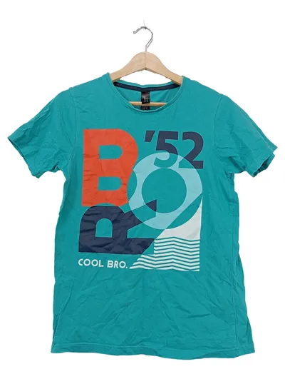 Here & There T-Shirt Kinder Gr. 170 Türkis Cool Bro. Kurzarm Print
