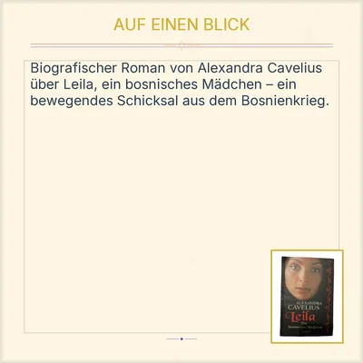 Leila Ein bosnisches Mädchen Alexandra Cavelius Biografischer Roman Weltbild