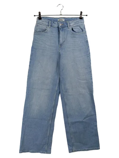 ONLY Damen Jeans Wide Fit Weite Beine Hellblau Größe W30 High Waist