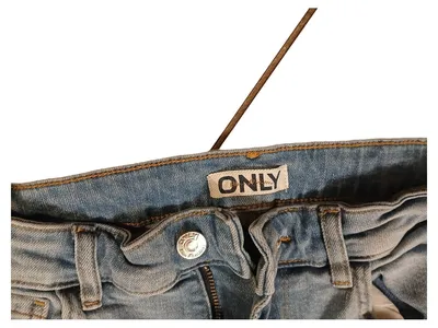 ONLY Damen Jeans Wide Fit Weite Beine Hellblau Größe W30 High Waist
