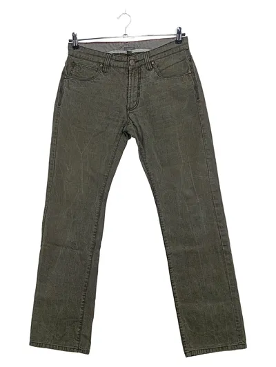 Mexx Herren Stoffhose W32 L34 Oliv Kariert Casual Baumwolle