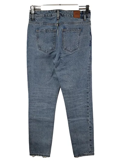 Zara Denim Mom Jeans Damen Gr. 34 XS Hellblau High Waist Straight