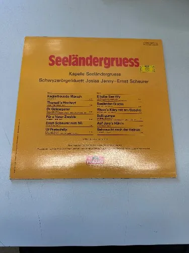 Seeländergruess Kapelle Seeländergruess Schwyzerörgelduett Vinyl LP Polydor
