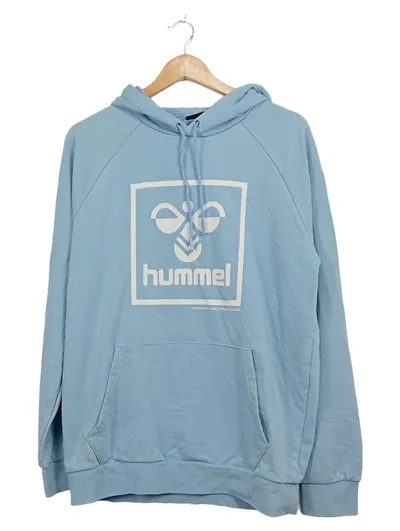 Hummel Hoodie Kapuzenpullover Herren Gr. M Hellblau Sportlich
