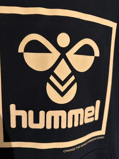 hummel Hoodie Kapuzenpullover Herren Gr. S Schwarz Gold Logo Sportlich