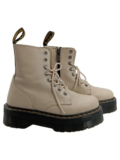 Dr. Martens Jadon Damen Stiefelette Beige Gr. 39 Platform Leder