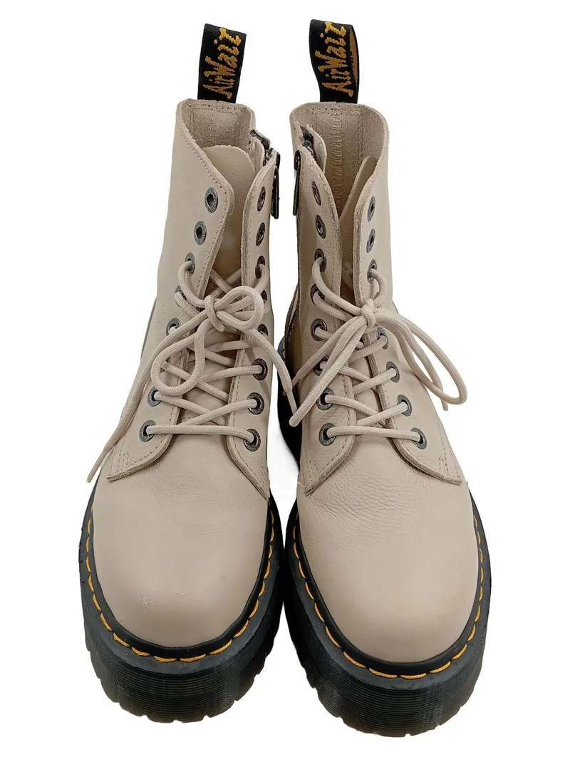 Dr. Martens Jadon Damen Stiefelette Beige Gr. 39 Platform Leder 2