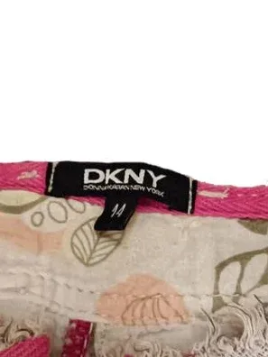DKNY Kinder Capri Stoffhose kariert beige Gr. 14 / 152 Baumwolle