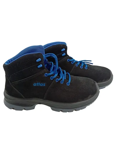 ATLAS Herren Sicherheitsstiefel Arbeitsschuhe S3 ESD Gr. 42 Schwarz Blau