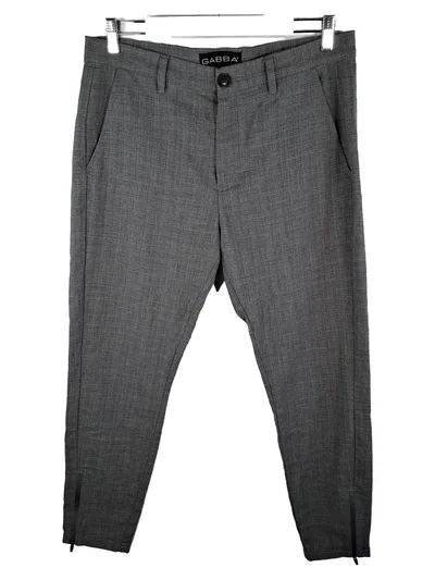 GABBA Anzughose Herren Grau Slim Fit Größe L Business Chino