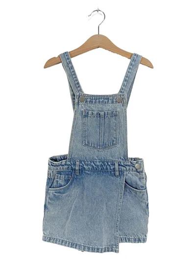 NAME IT Latzrock Jeansrock Mädchen Gr. 98 Denim Blau Latzhose