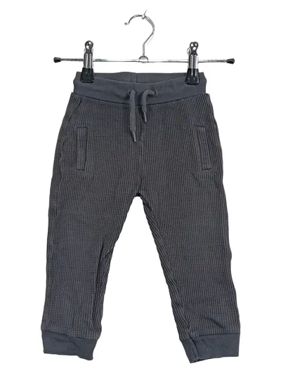 Noppies Jogginghose Kinder Gr. 92 Grau Waffle Knit 97% Baumwolle