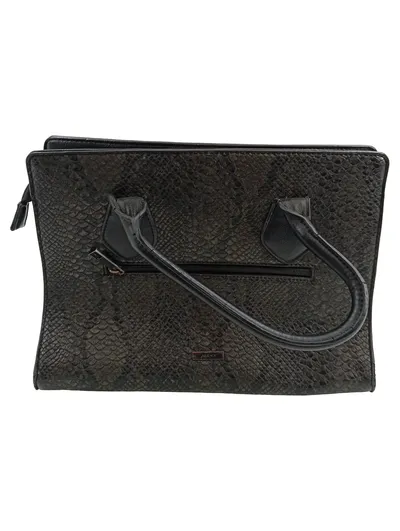 Aldo Henkeltasche Damen Schwarz Animal-Print Schlangen-Optik Kette