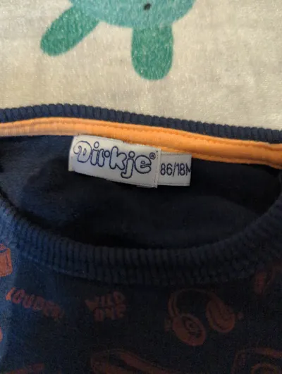 Dirkje Jogginganzug Kinder Gr. 86 Blau Dino Rock Dude Langarm Set