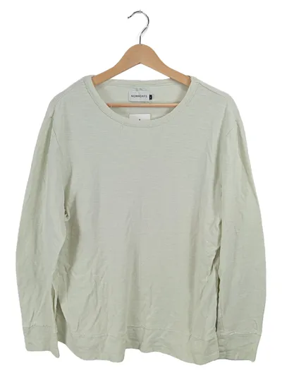 Nowadays Herren Langarm Pullover Gr. M Mintgrün Basic Baumwolle