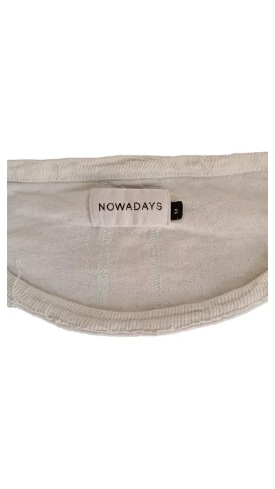 Nowadays Herren Langarm Pullover Gr. M Mintgrün Basic Baumwolle