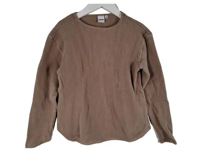 SHIPS Kinder Langarmshirt Pullover Gr. 128 Beige Waffle Knit Baumwolle