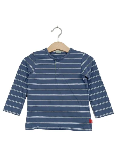 Kanz Langarmshirt Baby Jungen Gr. 80 blau gestreift Langarm