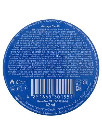 Et Vous VOU Massagekerze Biscuit Enflammé Ingwer Duftkerze 42ml Dose