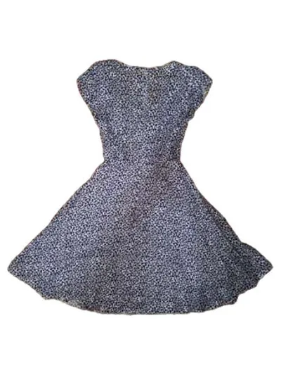 Ellen Eisemann Kleid Damen Gr. 36/S Blau Weiß Baumwolle Vintage A-Linie