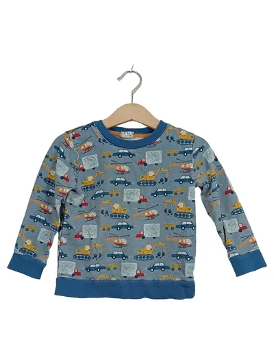 ALANA Kinder Pullover Baustellenmotiv Bio-Baumwolle Gr. 92 Blau