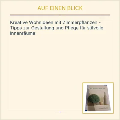 Der Indoor-Garten Wohndesign mit Pflanzen Diana Yakeley Callwey Hobbybuch