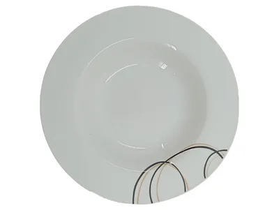 KHG Suppenteller Set 6-teilig Porzellan Weiß Modern 22cm