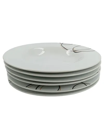 KHG Suppenteller Set 6-teilig Porzellan Weiß Modern 22cm